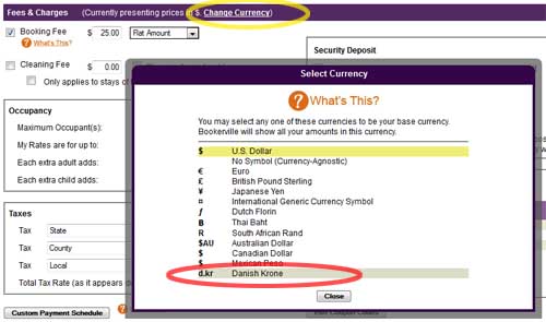 Danish Krone Currency added to Bookerville
