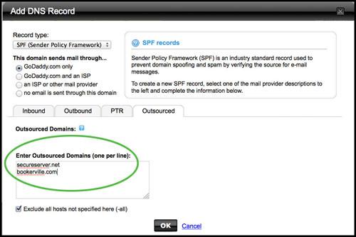 SPF Records GoDaddy Enter Bookerville dot com SPF Records GoDaddy Enter Bookerville dot com
